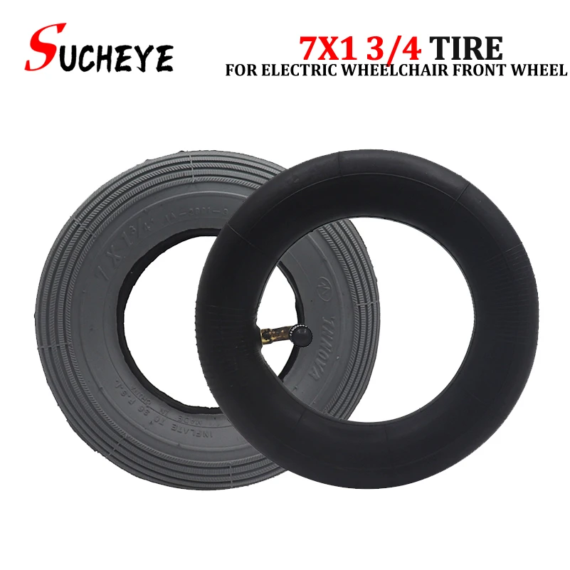 7inch 7x1 3/4 Pneumatic Tires Inner Outer Tire,for 7 Inch Electric Wheelchair Front Wheel Accessories