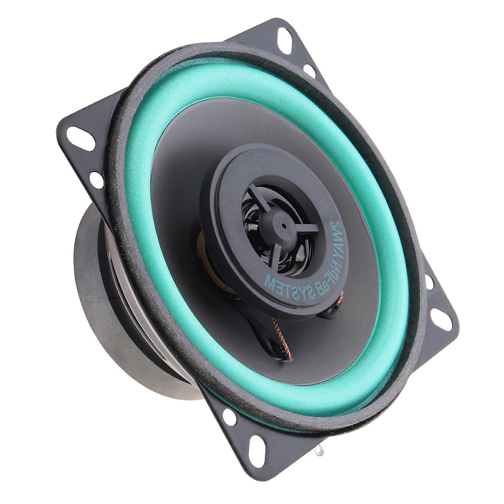VO-402 4 inch 2 Way 100W Universal Car HiFi Coaxial Speaker Rubber Metal Audio Loudspeaker for Vehicle Audio System