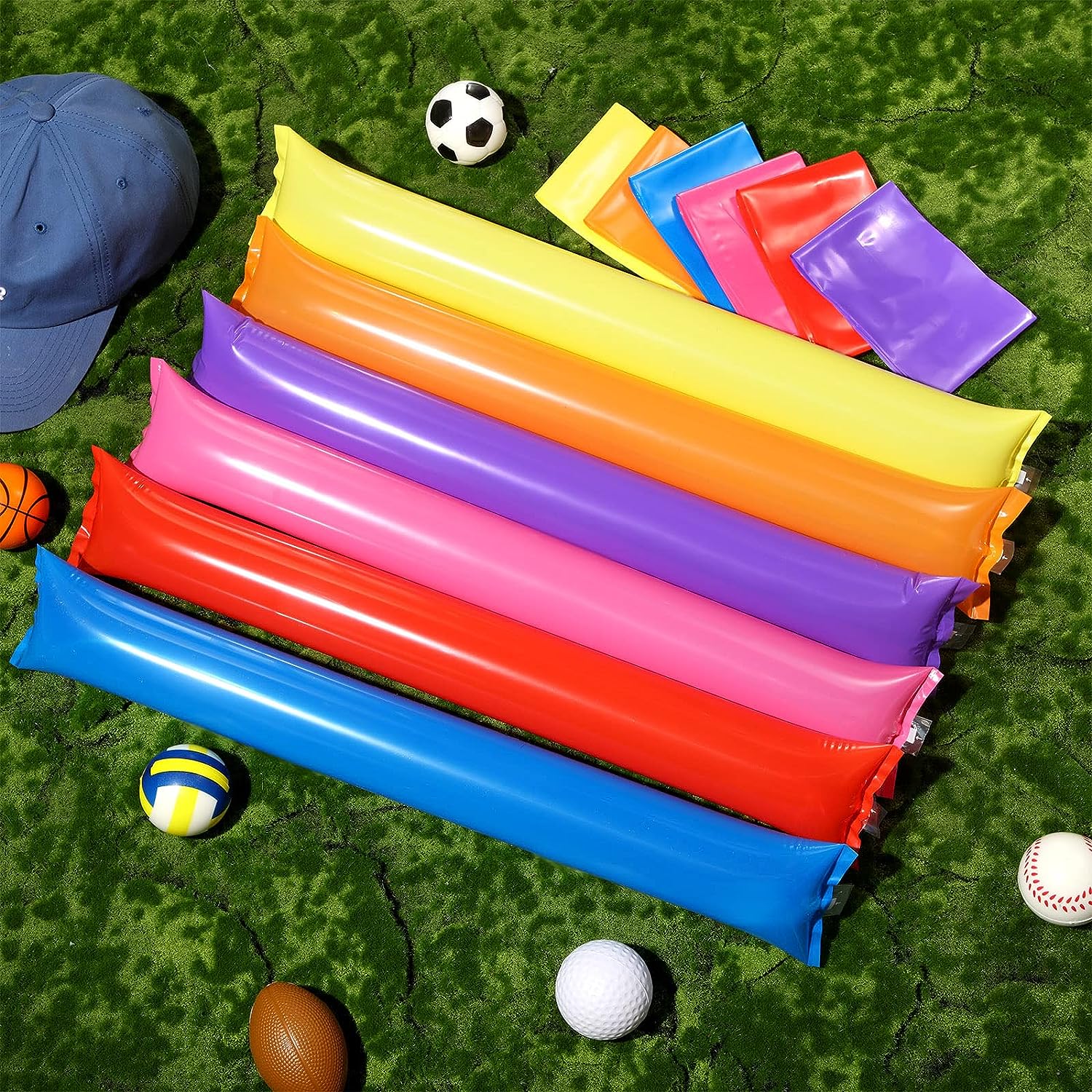 Colorful Cheering Sticks Cheerleaders Refueling Stick Cheer Long Strip Balloons Party Music Festival Concert Props Noise Maker