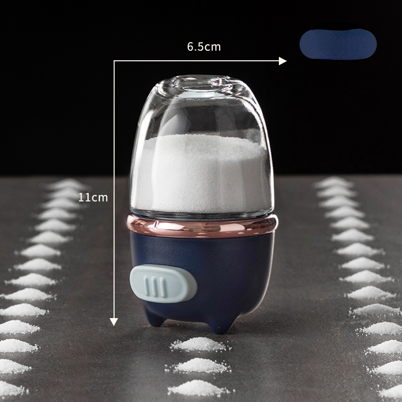 Metering Salt Shaker Push Type Salt Dispenser Salt Tank Sugar Bottle Spice Pepper Salt Shaker SpiceJar Can Seasoning Bottle
