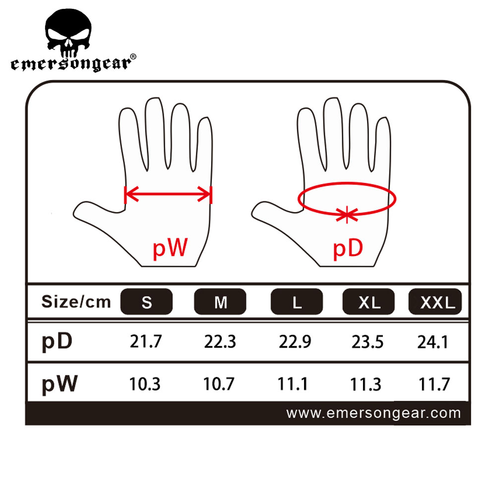 Emersongear Tactical All Finger Gloves Military Training Sport Climbing Shooting Hunting Cycling Full Finger Anti-Skid EM9347