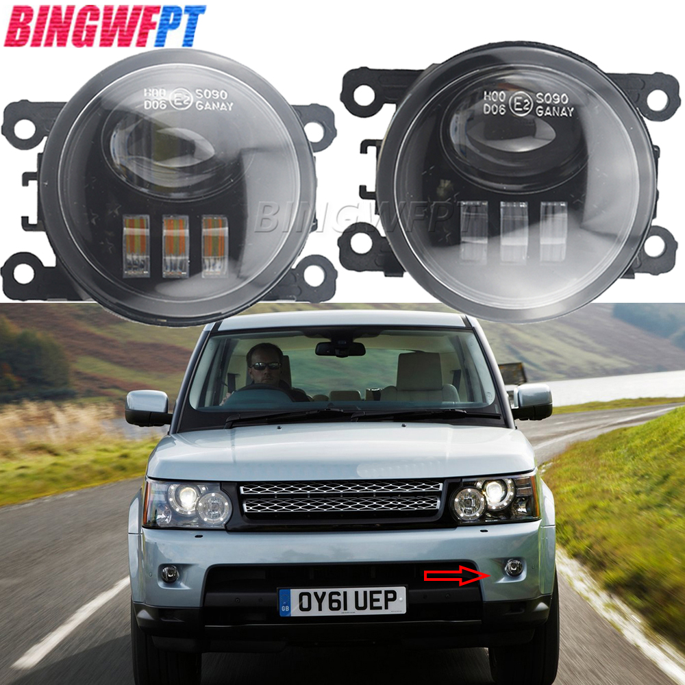 Car Double LED Fog Lamps Light DRL 12V Daytime Running Lights Lamp For Land Rover Range Rover Sport L320 2010 2011 2012 2013