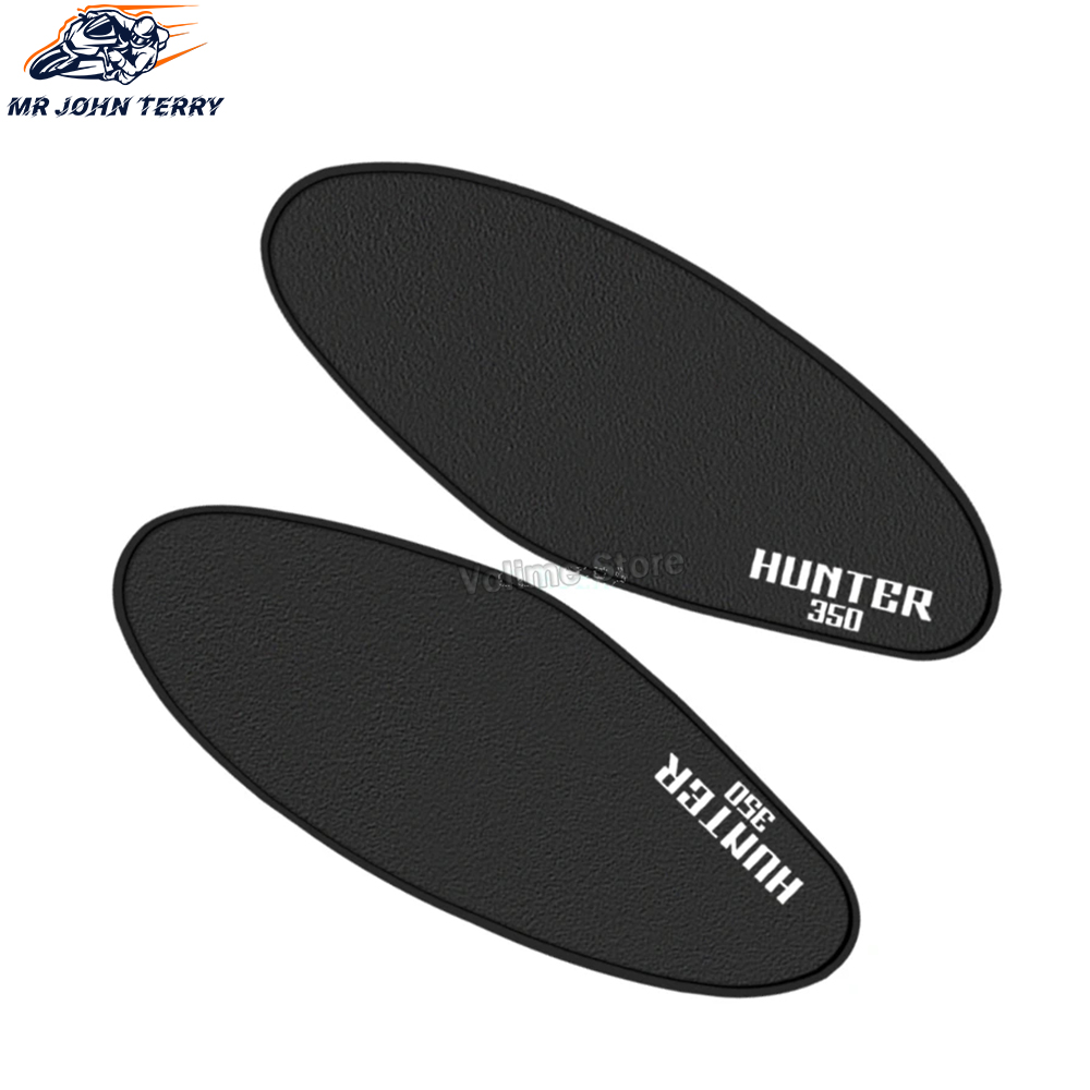 For Royal Enfield HUNTER 350 Motorcycle Non-Slip Rubber Side Tank Pad Oil Gas Fuel Protector Cover Sticker Decal