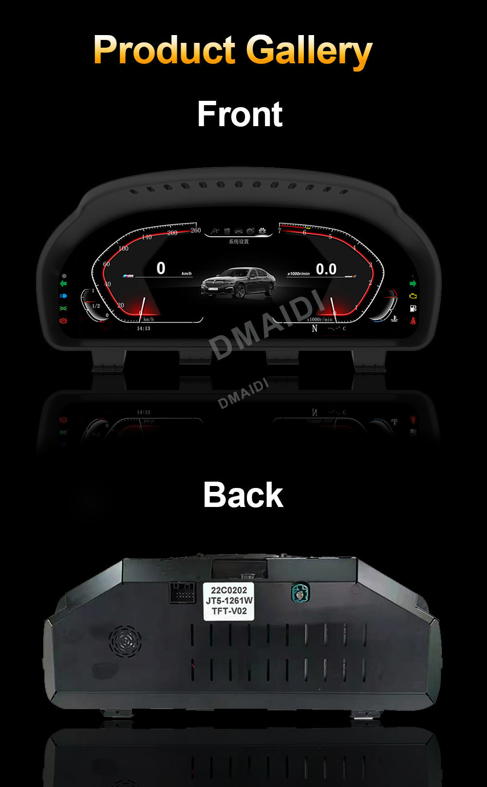 12.5Inch Car Digital Cluster Instrument LCD Speedmeters Dashboard For BMW 5 Series F10 F11 F12 F18 F07 F13 F01 F02 F03 F04