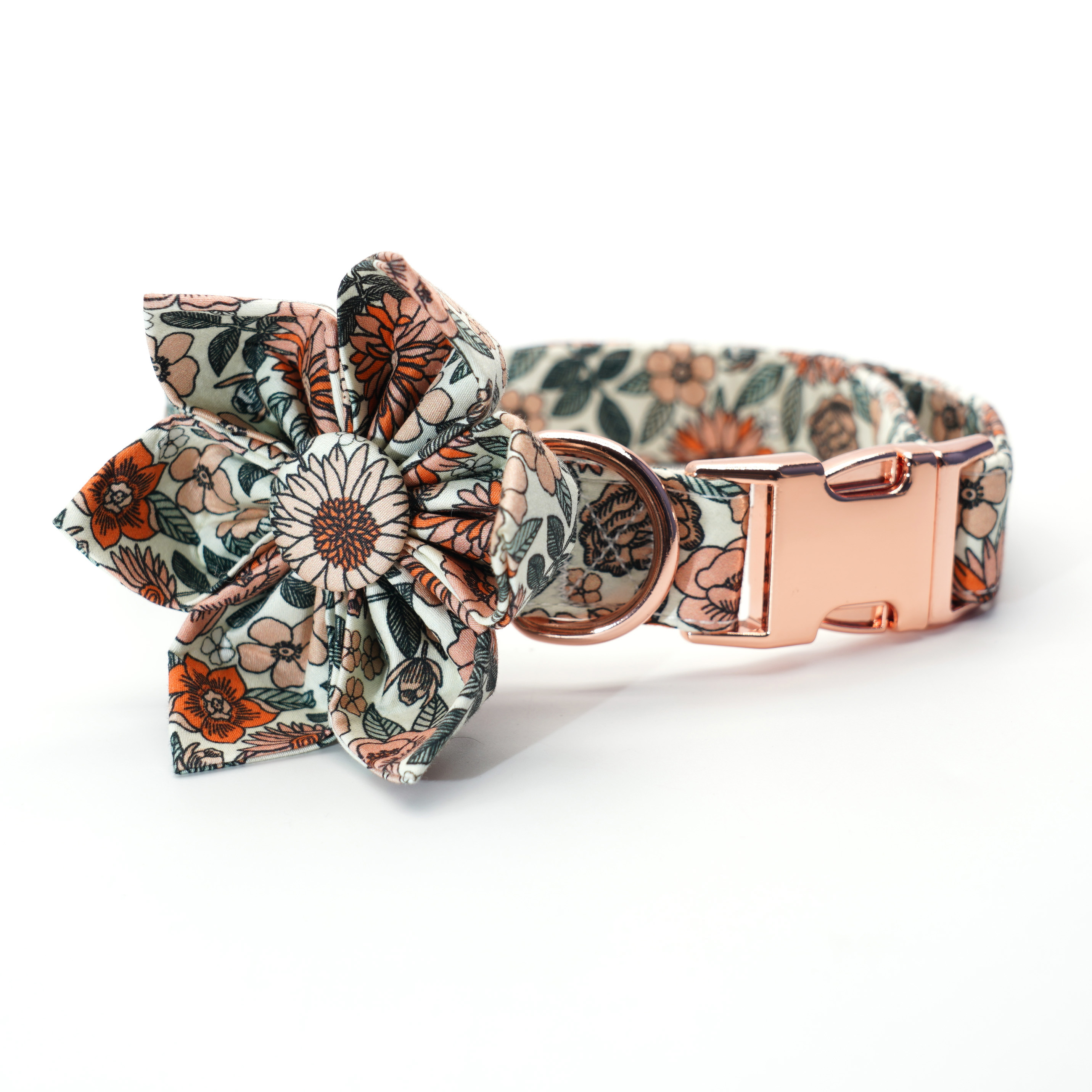 Dog Collars Personalized Boho Floral Girly Dog Collar Flower with Matching Leash and Harness H250219