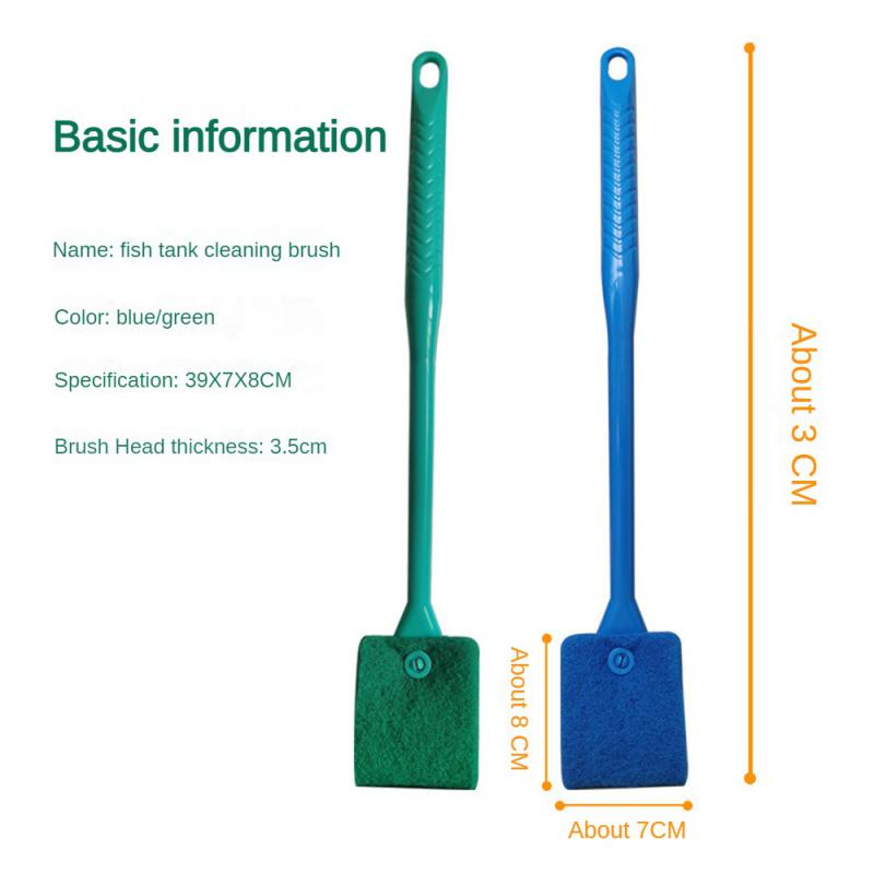 Aquarium Algae Remover Tough And Durable Double Sided Sponge Household Products Glass Fish Tank Brush