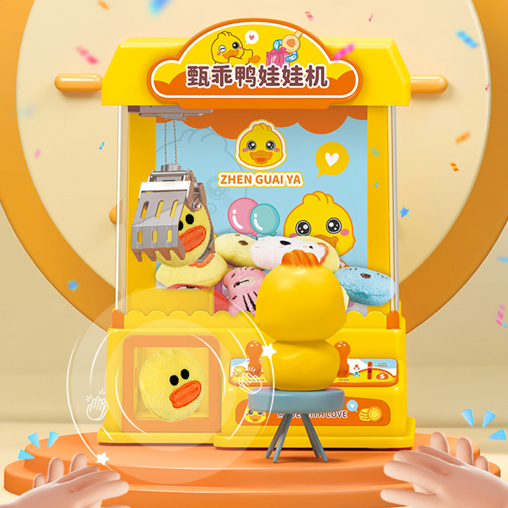 Doll Claw Machine Kids Coin Operated Play Game Clip Doll Toys Sounds and Music Large Claw Catch Toy for Kids 6 Years Old and Up