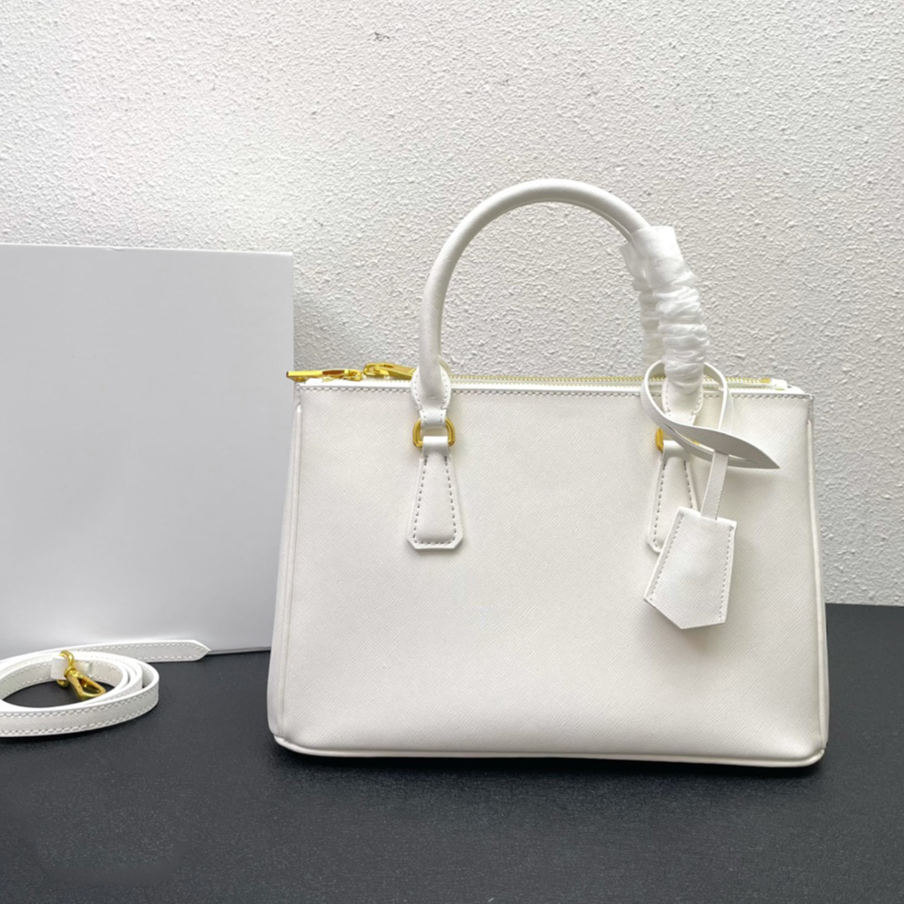 High Quality Galleria Saffiano Leather Designer Removable Strap Key Ring Shoulder Golden Hardware Crossbody Bag Classic Women Casual Handbag 250607