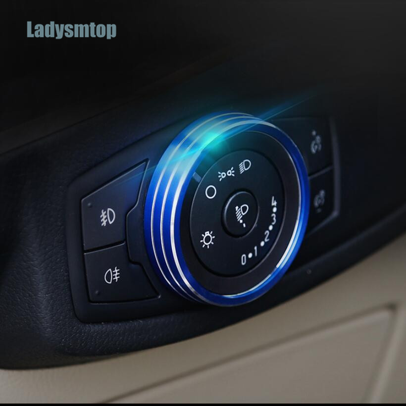 Ladysmtop Car styling Headlight adjustment Knob Case for Ford Everest Ranger Escort Mustang Mondeo Focus 3 4 Kuga Edge Taurus