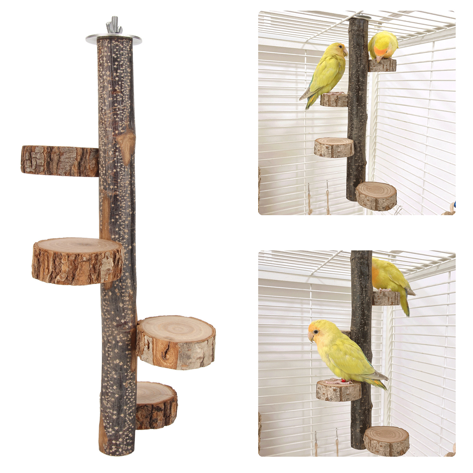 Parrot Hanging Platform Stand Toy Log Safety Durable Bird Platform Stand Toy For Entertainment