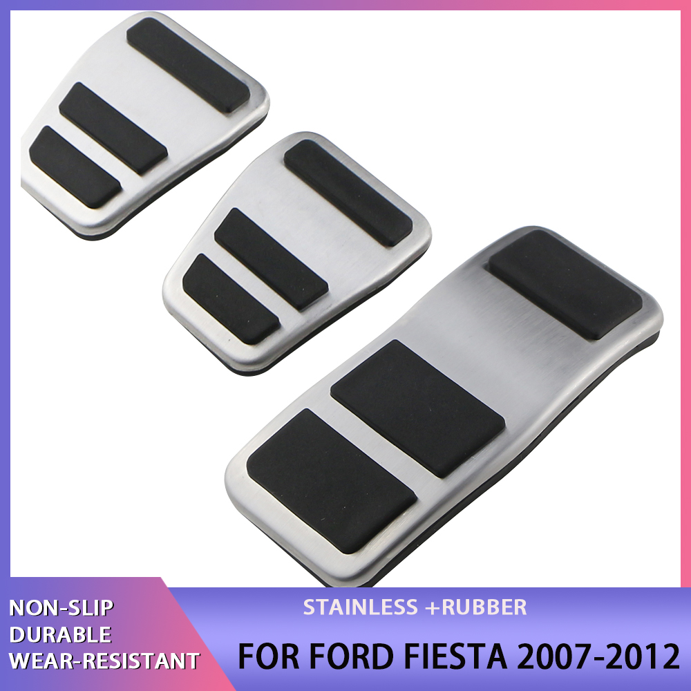 Car Brake Pedal Accelerator Gas Footrest Pedals Pad Cover Fit for Ford New Fiesta MK7 2008 2009 2010 2011 2012 2013 Accessories