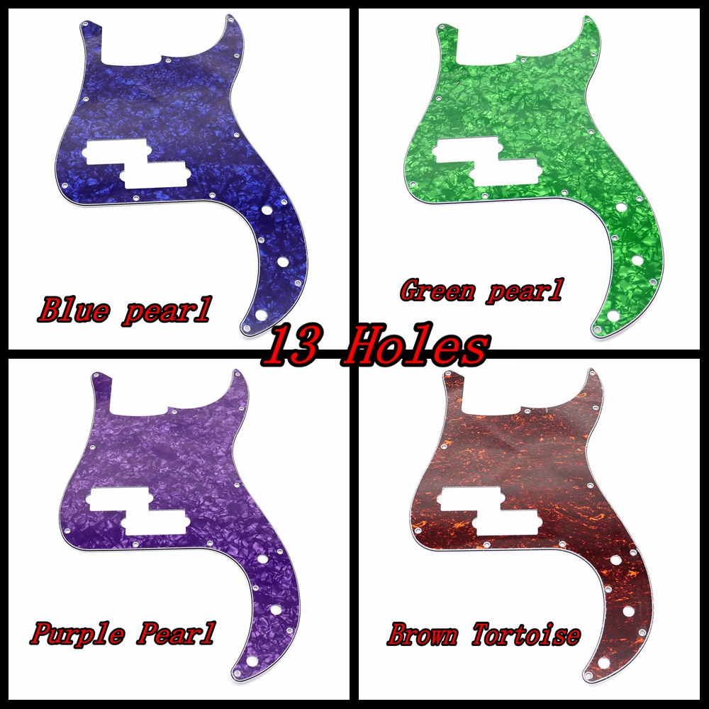 Electric Guitar 3 Ply Pickguard PVC Guitar Pickguard Scratch Plate For PB Bass Guitar Part 9/11/13 Holes with Screw