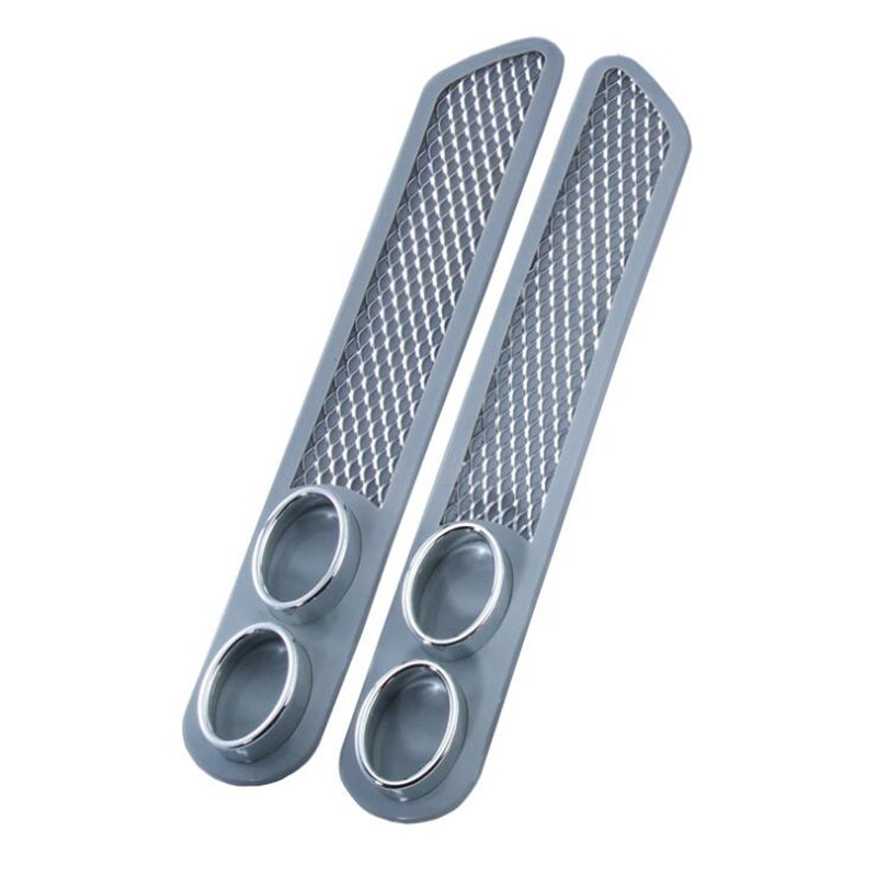 ABS Rubber Dummy Dual Exhaust Pipe Stickers Car Styling 2Pcs/Set Accessory Exhaust Muffler Tip Pipe Auto Accessories