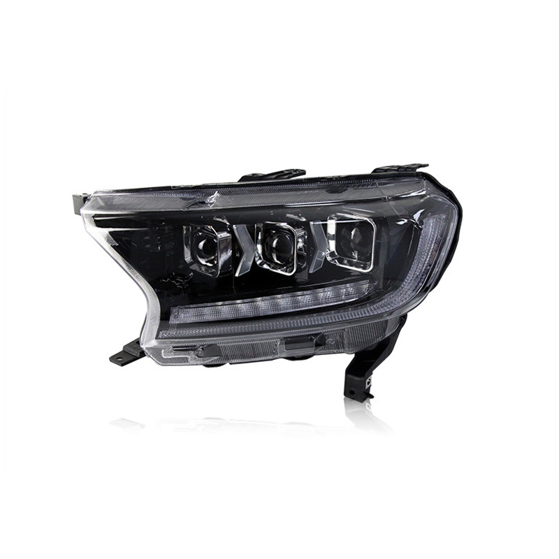 Car Head Lamp For Ford Ranger LED Headlight Assembly 2016-2020 DRL Dynamic Turn Signal Dual Beam Lens Auto Accessories