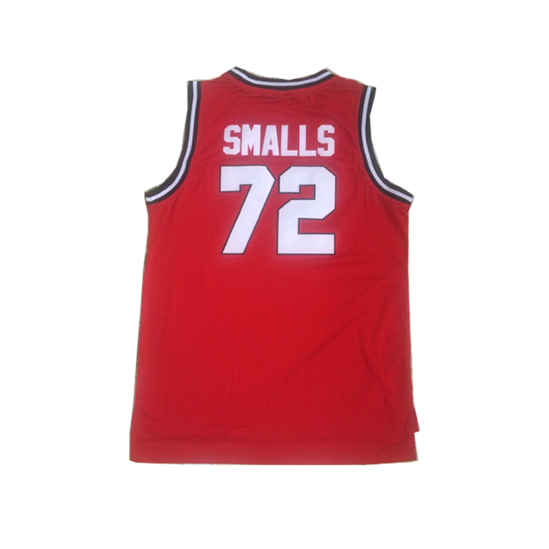 BG basketball jerseys bad boy 72 SMALLS jersey Embroidery sewing Outdoor sportswear Hip-hop movie jersey RED2020 summer