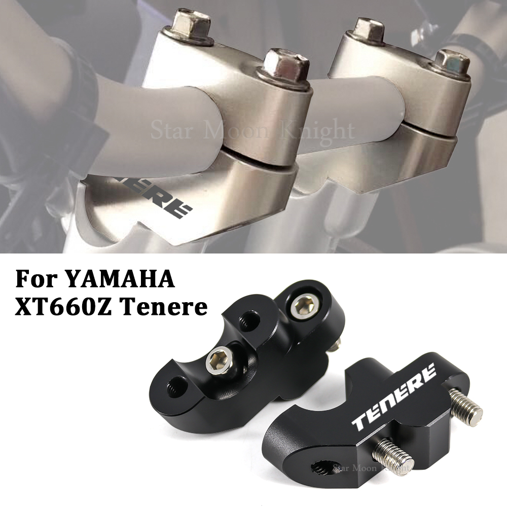 For YAMAHA XT660Z Tenere XT 660 Z Motorcycle Accessories HandleBar Riser Handle Bar Mount Clamp Adapter 22mm 7/8" CNC aluminum