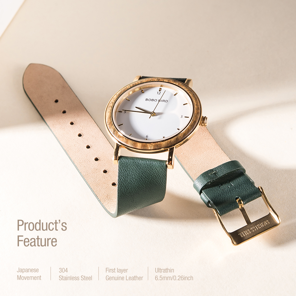 BOBO BIRD Wood Watches for Women Ladies Watch Female luxury Women's Watches Ultra-thin Quartz Wristwatch Reloj Mujer Custom