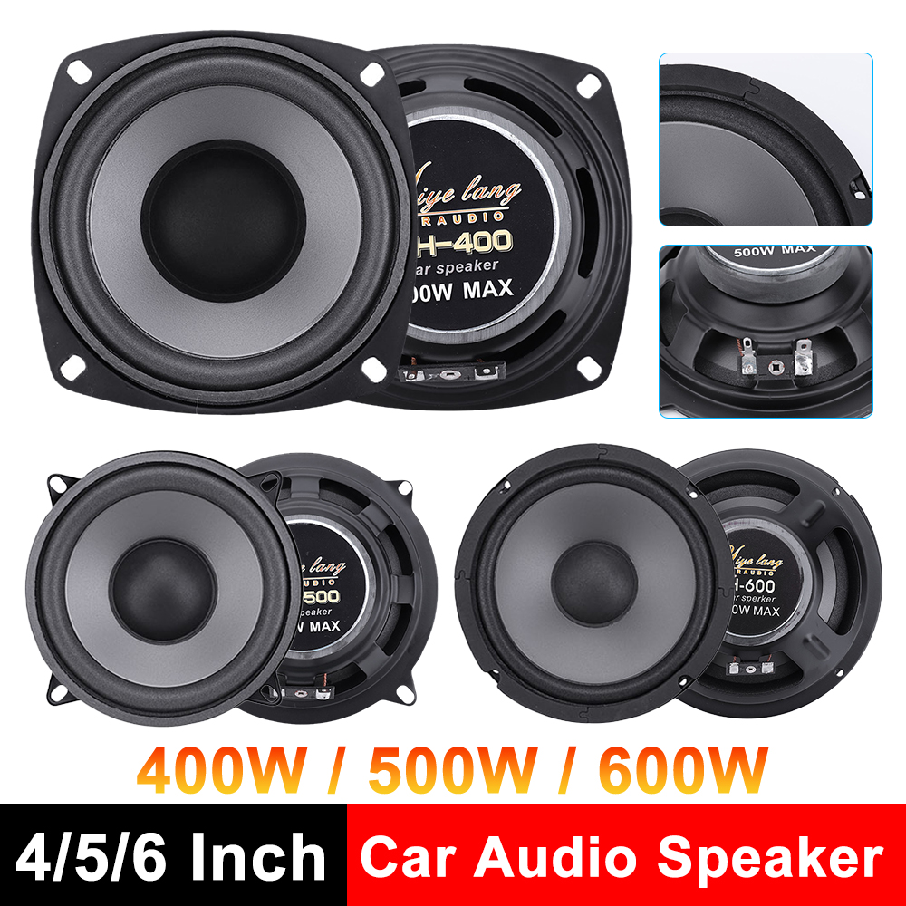 4/5/6 Inch Car HiFi Coaxial Speaker Full Range Frequency Music Stereo 400W 500W 600W Car Audio Horn for Vehicle Automobile