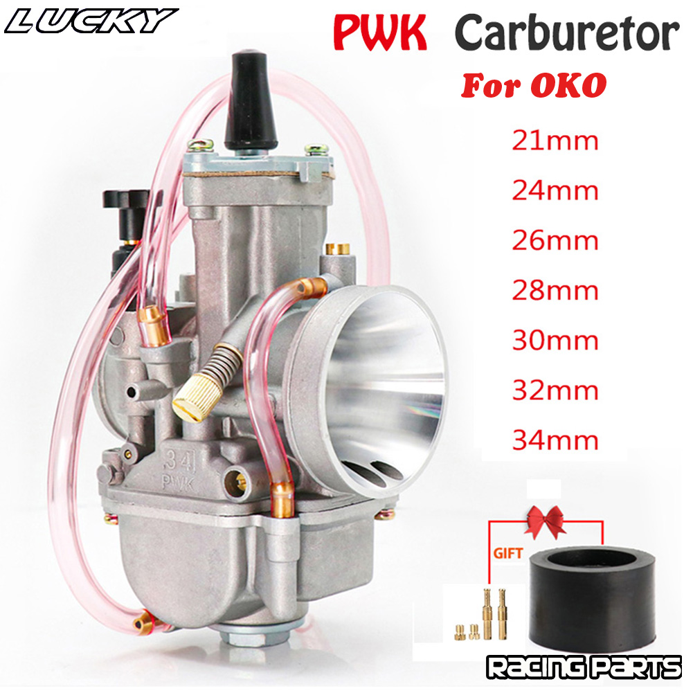 PWK 21 24 26 28 30 32 34mm With Power Jet Carburetor For OKO 2T 4T Motorcycle Carb For Dirt Bike Pit Bike Scooter ATV Quad UTV