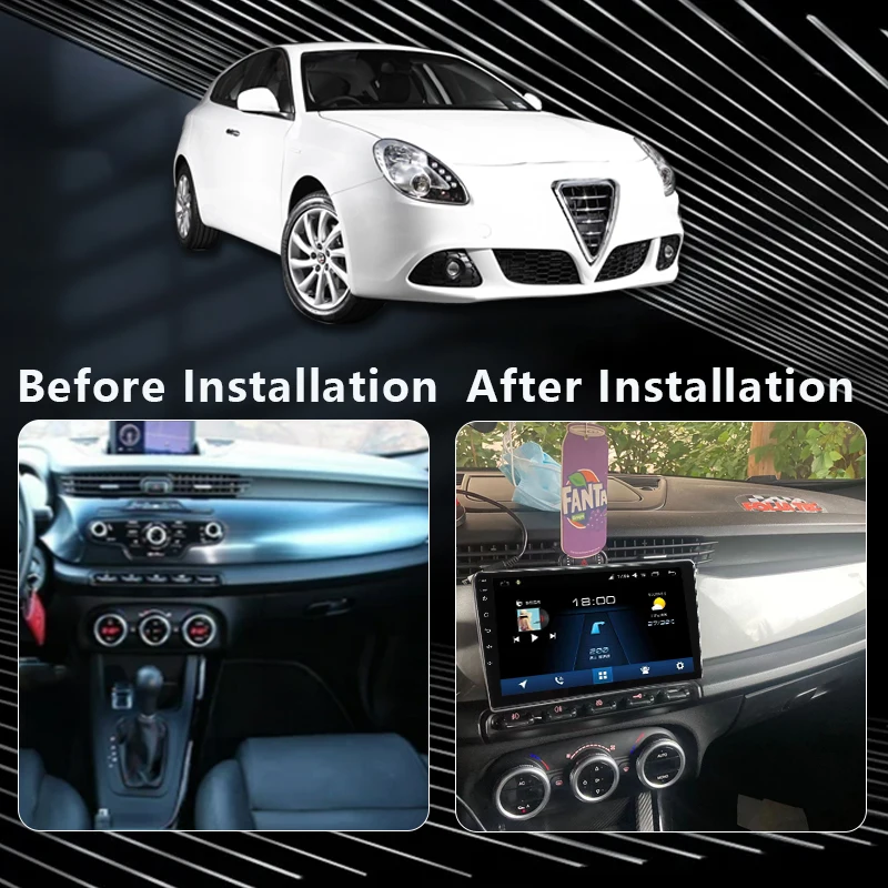 Car Radio Stereo For Alfa Romeo Giulietta 2010 - 2014 8+128G Wifi DSP GPS Carplay+Auto NAVI Multimedia Player left hand driving