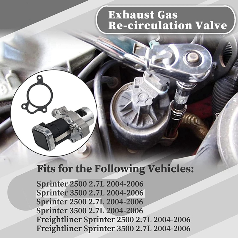 1 PCS Car EGR Valve Silver & Black 6461420019 For Mercedes Sprinter 2.2Cdi 7610D 209 211 213 309 311 313 411 509 511 513 515 CDI