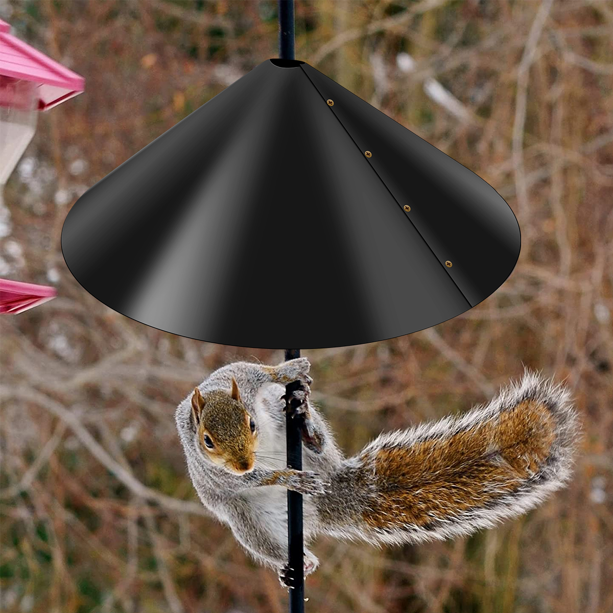 2Pcs Squirrel Baffle Baffle 18in Protective Bird House Guard Wrap Around Squirrel Durable Plastic Bird Feeder Guard Reusable