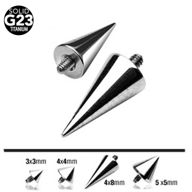 5Pcs/lot G23 Titanium Screw Spike Piercing Ball Accessories For Lip Nipple Belly Tongue Eyebrow Ear Rings Piercing Body Jewelry