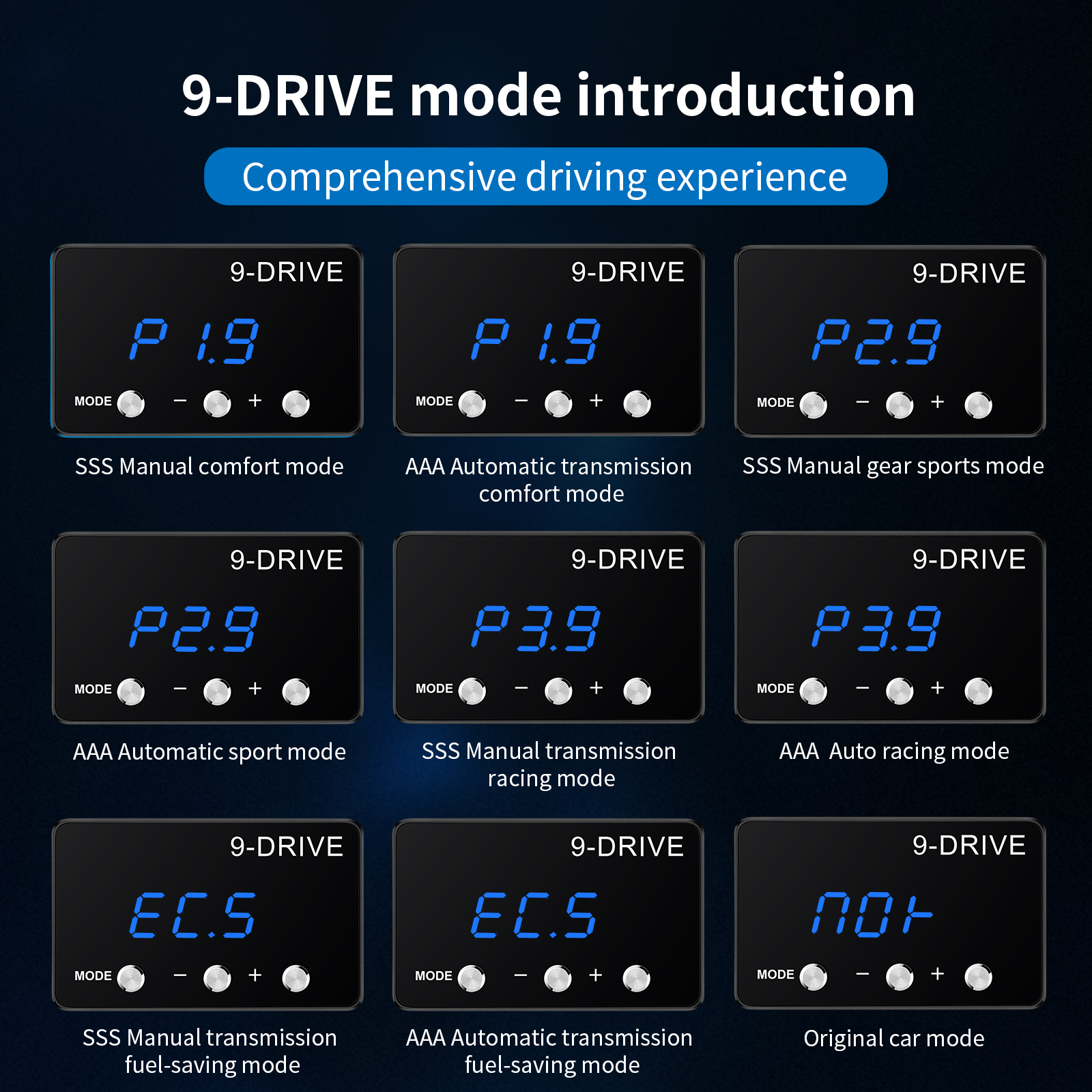 Plug Play Throttle Response Controller Tuning Parts Accessory 9 Drive 5 Modes Digital Racing Accelerator Potent Booster