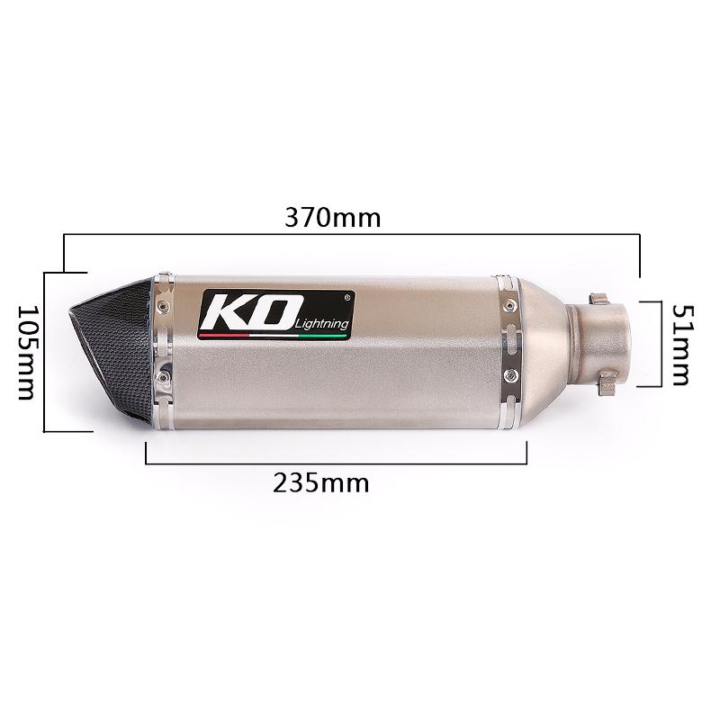 For SUZUKI DR-Z400 S E DRZ400 SM 2000-2022 Header Link Pipe Mid Connect Tube Motorcycle Full Exhaust System Muffler Escape 51mm