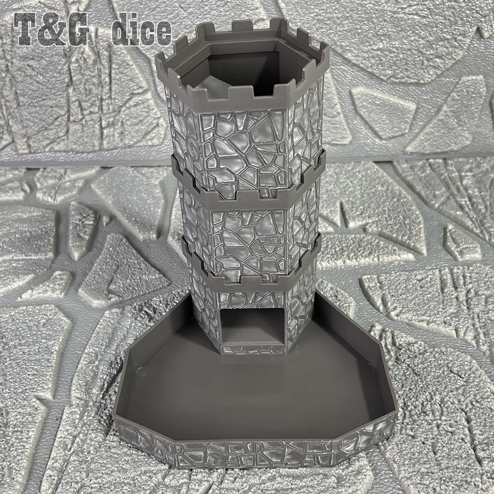 Bricks Castle Dice Rolling Tower for Fair and Random Dice Rolling Compatible with Board Games, D&D and RPGs