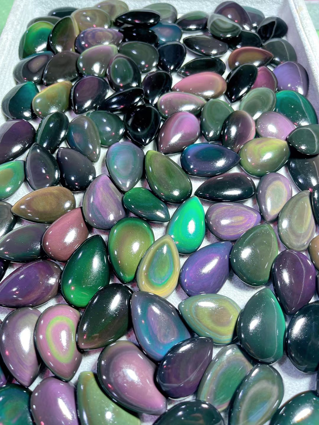 70mm Rainbow Obsidian Necklace Pendant Water Drop Natural Gemstone Jewelry Pendants For Woman For Man For Gift Wholesale !