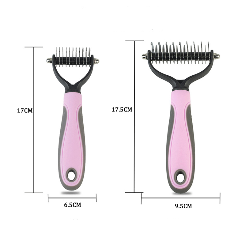 Dog Cat Deshedding Brush 2 Sides Hair Removal Comb Puppy Grooming Tools Pet Cat Undercoat Shedding Trimmer Pet Accessories