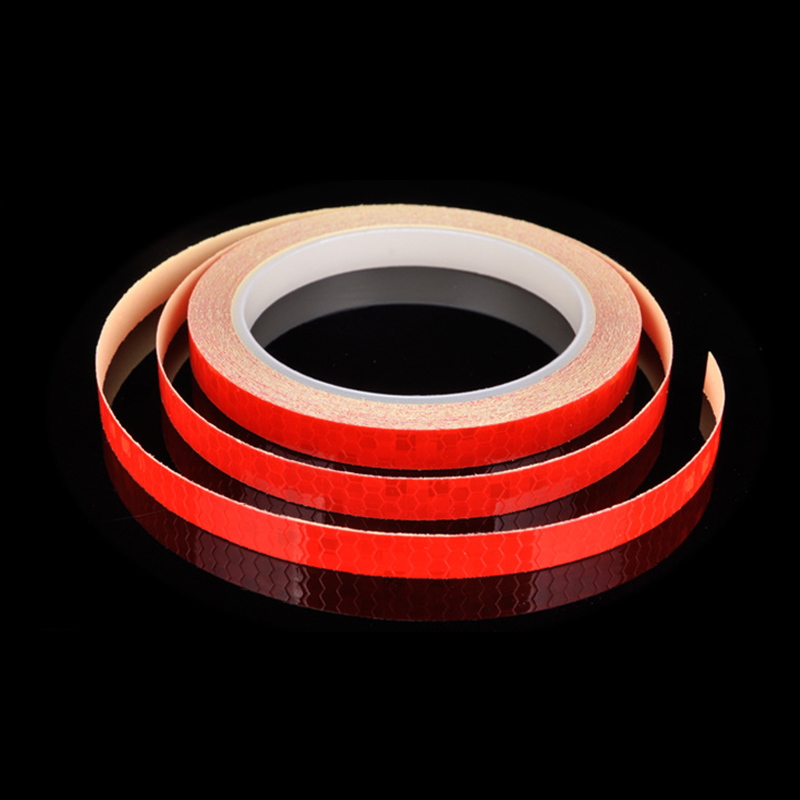 1PC 8 Meter Motorcycle Bike Body Rim Wheel Stripe Tape Stickers Car Styling Reflective Stripe Tape Decorative Blue/Red/Yellow