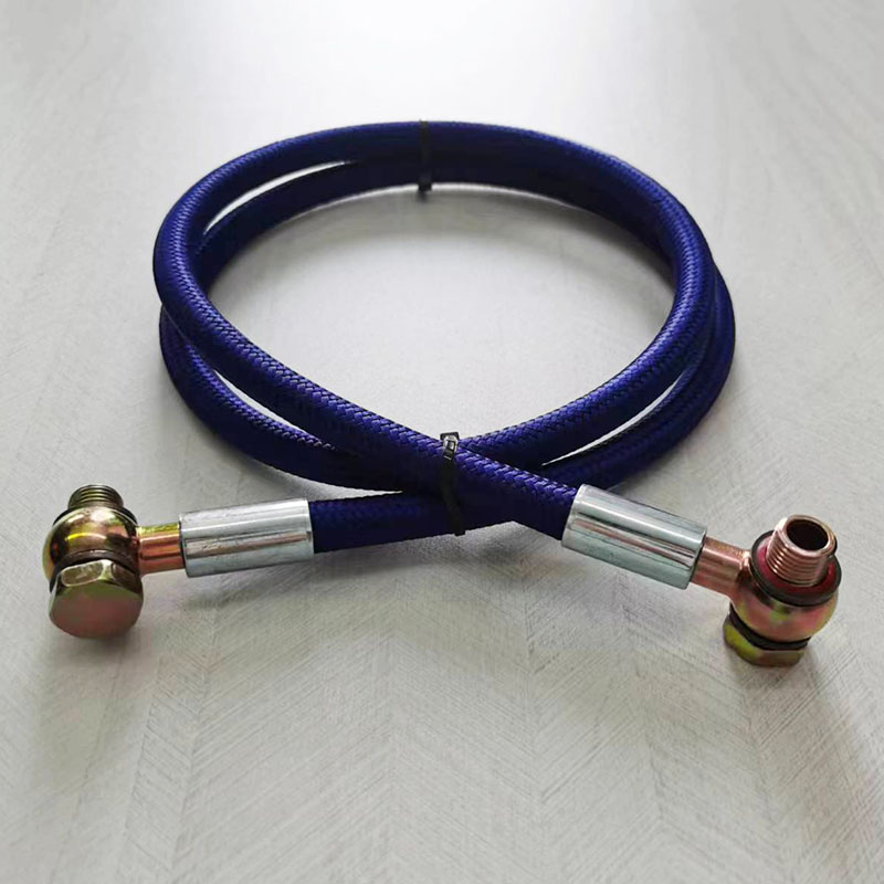 PTFE High Temperature Resistant Hose Motorcycle Brake Clutch Oil Hose Braided Steel Tube Pipe Oil cooler Colorful Hose Adapter