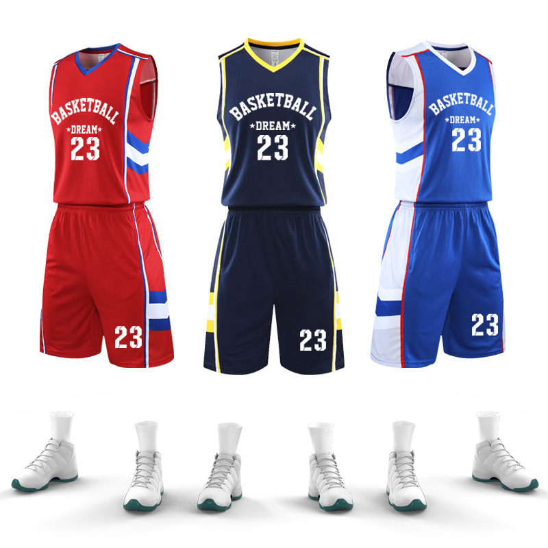 Custom Men Basketball Shirt 100% Polyester Basketball Uniform Sets Professional Throwback Jersey Breathable Basketball Jersey