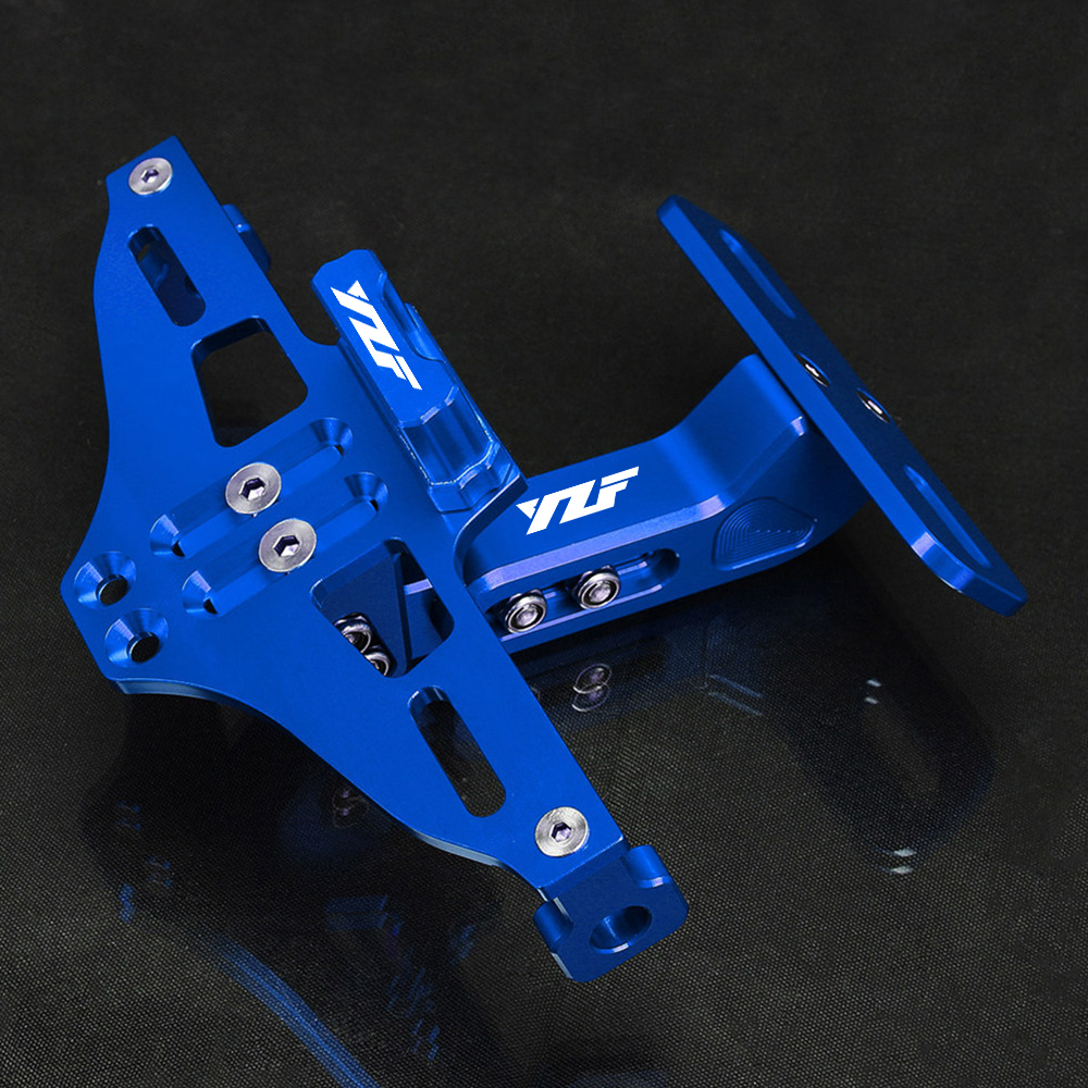 Accessories For Yamaha YZF R1 R3 R6 R15 R25 FZ6 All Year License Plate Holder Number Plate Frame LED Light Bracket Turn Signal