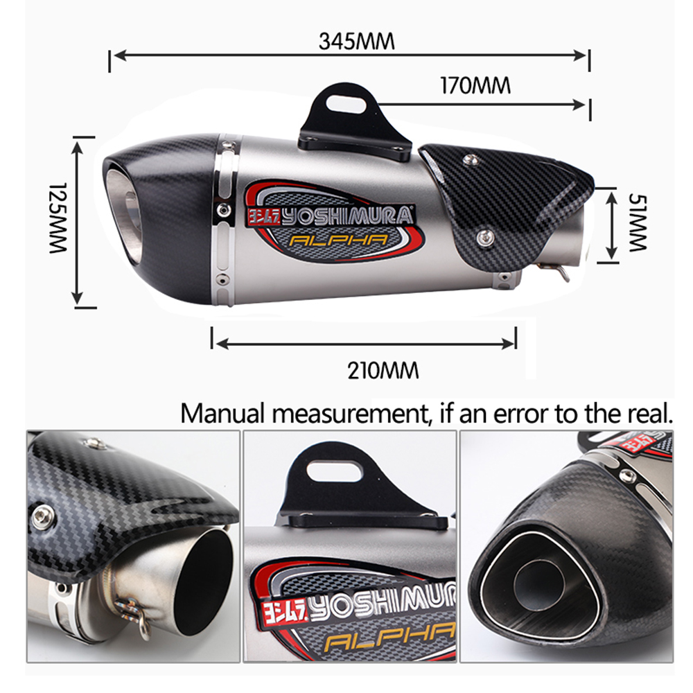 Universal Motorcycle Exhaust Muffler Escapes For Z900 Z800 Z750 zx10R Exhaust