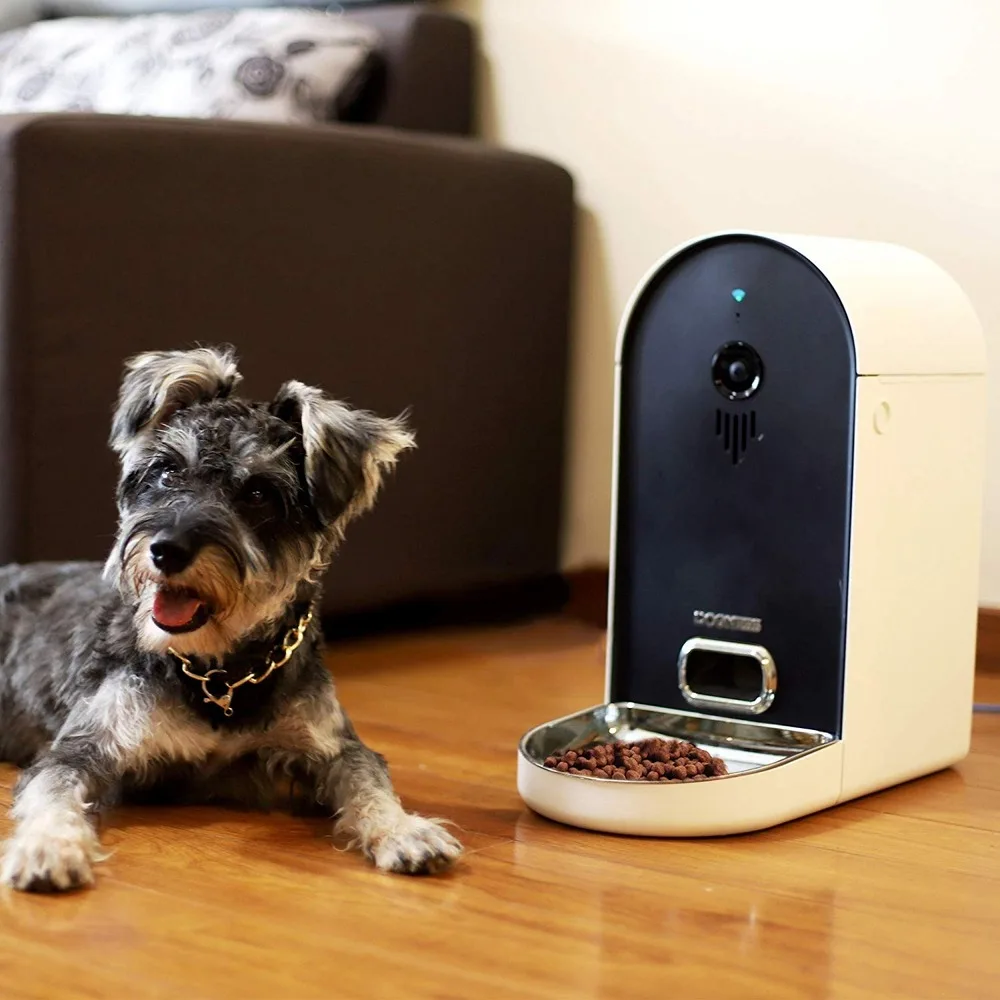 free shipping 6L Automatic Camera WiFi Dog Feeder Large Capacity App Control Food Dispenser interactive cat feeder bowl pet supplies