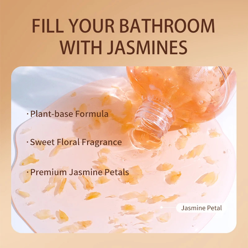 500ml Floral Body Wash Gentle Clean Soften Nourish Skin Hydrating Lasting Fragrance Shower Gel Jasmine Petal Bubble Shower Gel 240629