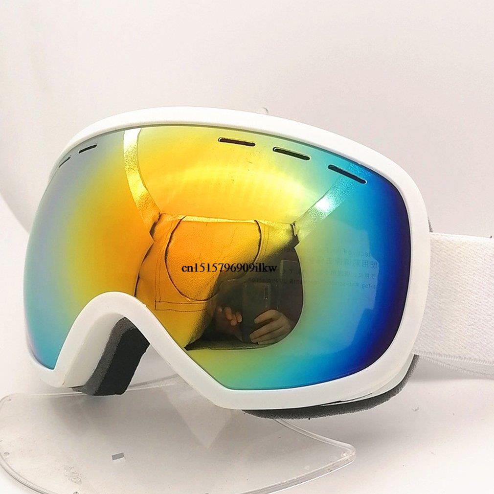 UV400 Anti-fog Ski Goggles Double Layers Big Ski Mask Glasses Skiing Snow Snowboard Goggles for Men and Women Ski Eyewear