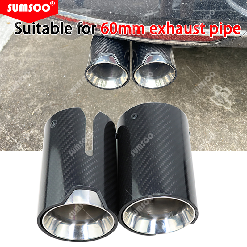 SUMSOO1pcs For BMW E90 E92 325i Jetta MK6 Jetta MK6 Bora Golf 6 Variant Golf 7 Car Exhaust tip Muffler Tip Cover