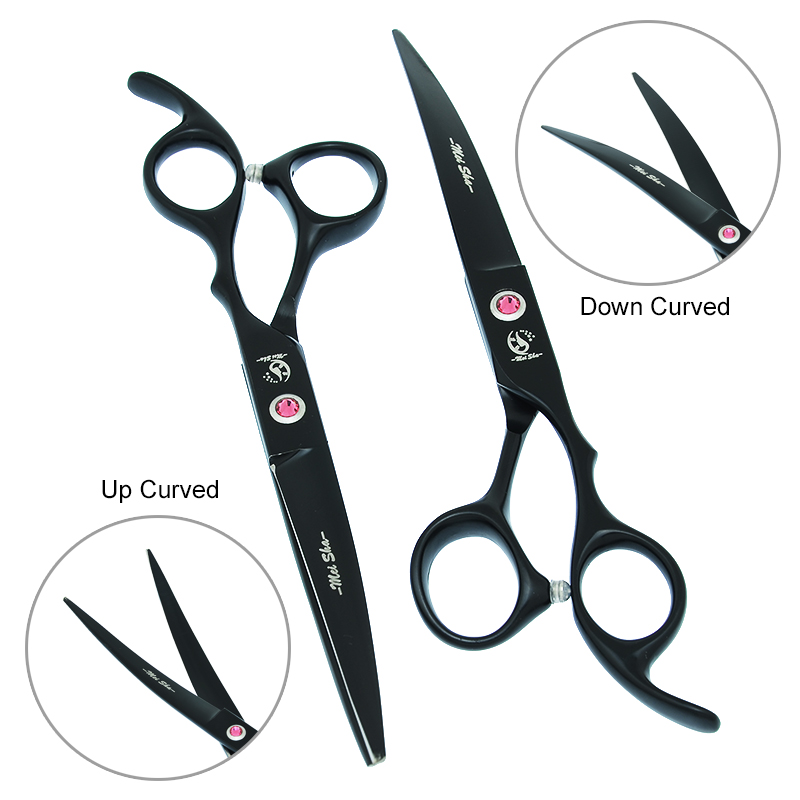 7 inch Meisha Pet Grooming Scissors Japan Steel Dog Scissors Pet Shears Animals Cutting Thinning Curved Haircut Supplies B0033A