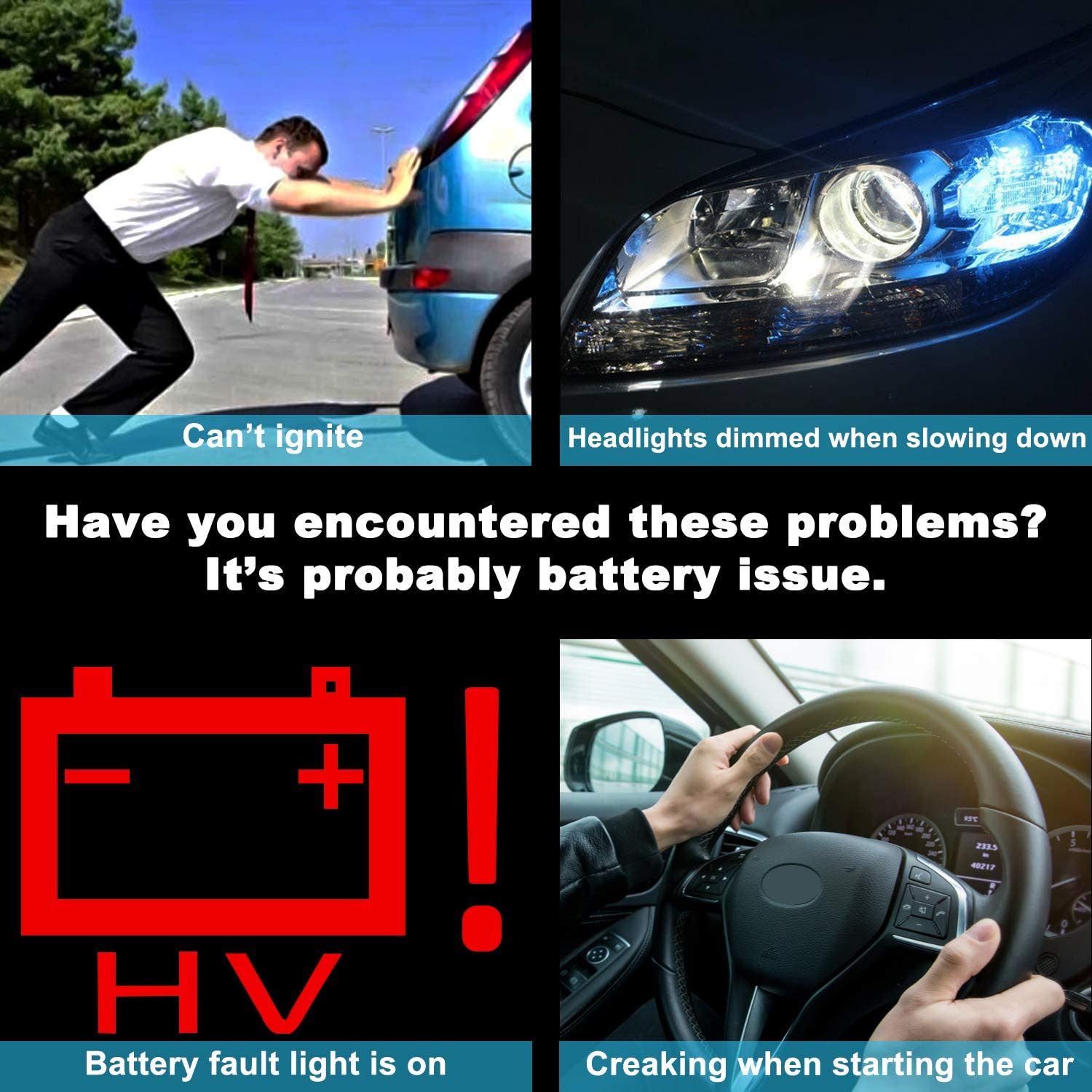 BM410 12V 24V Car Battery Tester Digital Test Tool Alternator 12V Auto Diagnostic Tools Car Battery Tester Charger Analyzer 24V