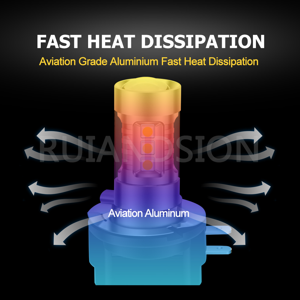 2 Pcs 3030 SMD H11B H8B Car Led Head Light Bulbs Fog Lamps 10V-30V 12V 24V White Yellow Amber 6000K 3000K For KIA Ford Fiesta