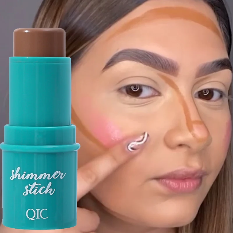 Face Bronzer Highlighters Stick Face Contour Makeup Waterproof Shimmer Glitter Corrector Contouring Illuminator Blush Cosmetic