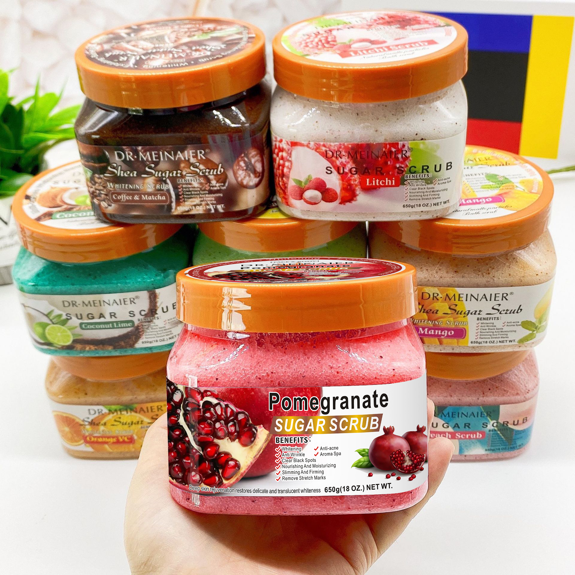 Fruit Sea Salt Body Scrub Skin Smooth Softens Cuticles Sugar Avocado Strawberry Apricot Sherbet Coffee Moisturizing Exfolianting