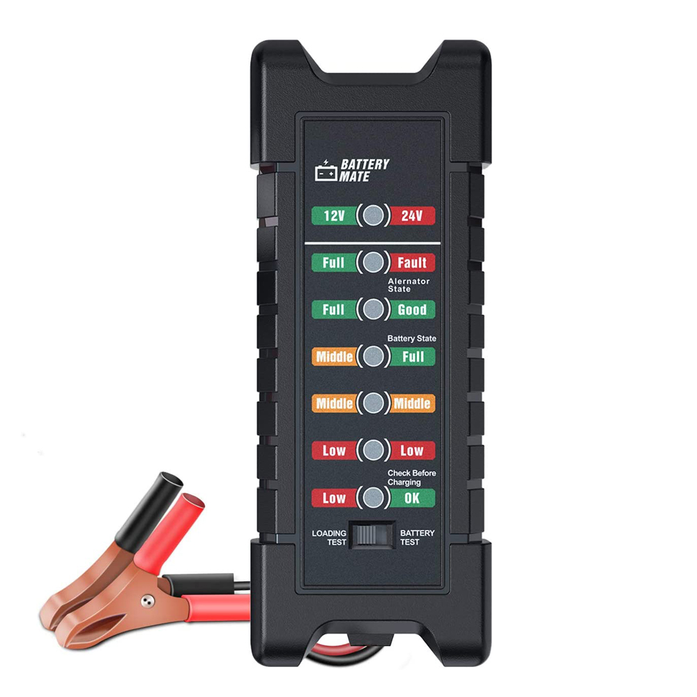 BM410 12V 24V Car Battery Tester Digital Test Tool Alternator 12V Auto Diagnostic Tools Car Battery Tester Charger Analyzer 24V