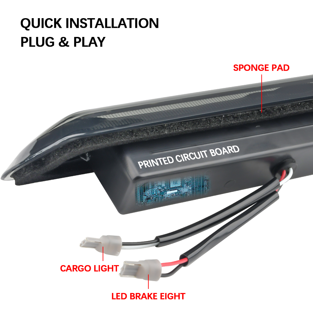 LED Third 3rd 600L Brake Light For 2009-2014 Ford F150 Brake Light Rear Reverse Additional Rear High Mount Stop Lamp For Cars