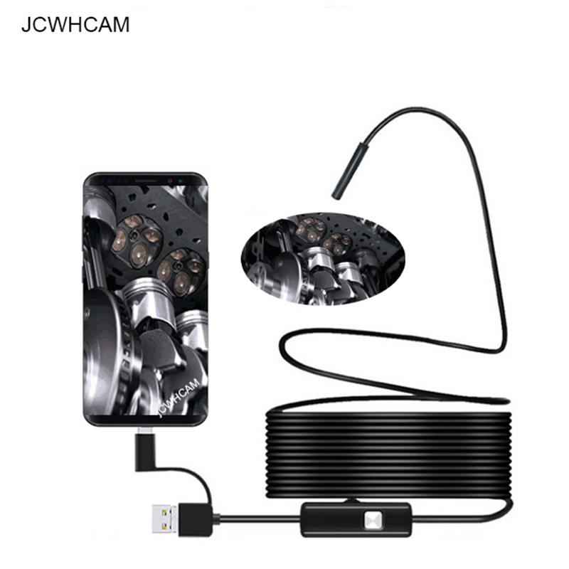 10m Hard Cable Endoscope Camera 720P 8mm Lens USB C Endoscope for PC Android Phone Pad Mini Boescope