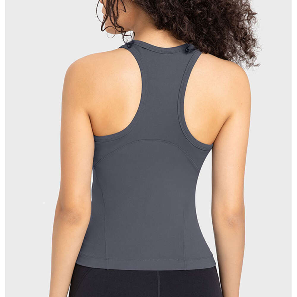 Women Racerback Yoga Tank Tops Sleeveless Fitness Yoga Shirts Quick Dry Athletic Running Sports Vest Workout T Shirt